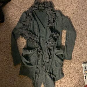 Grey wrap cardigan